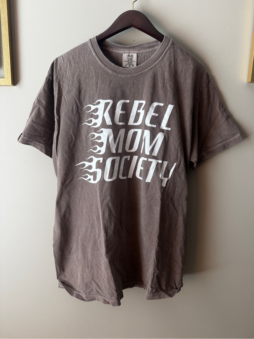 We The Babes Rebel Mom Society Comfort Colors Graphic Tee L